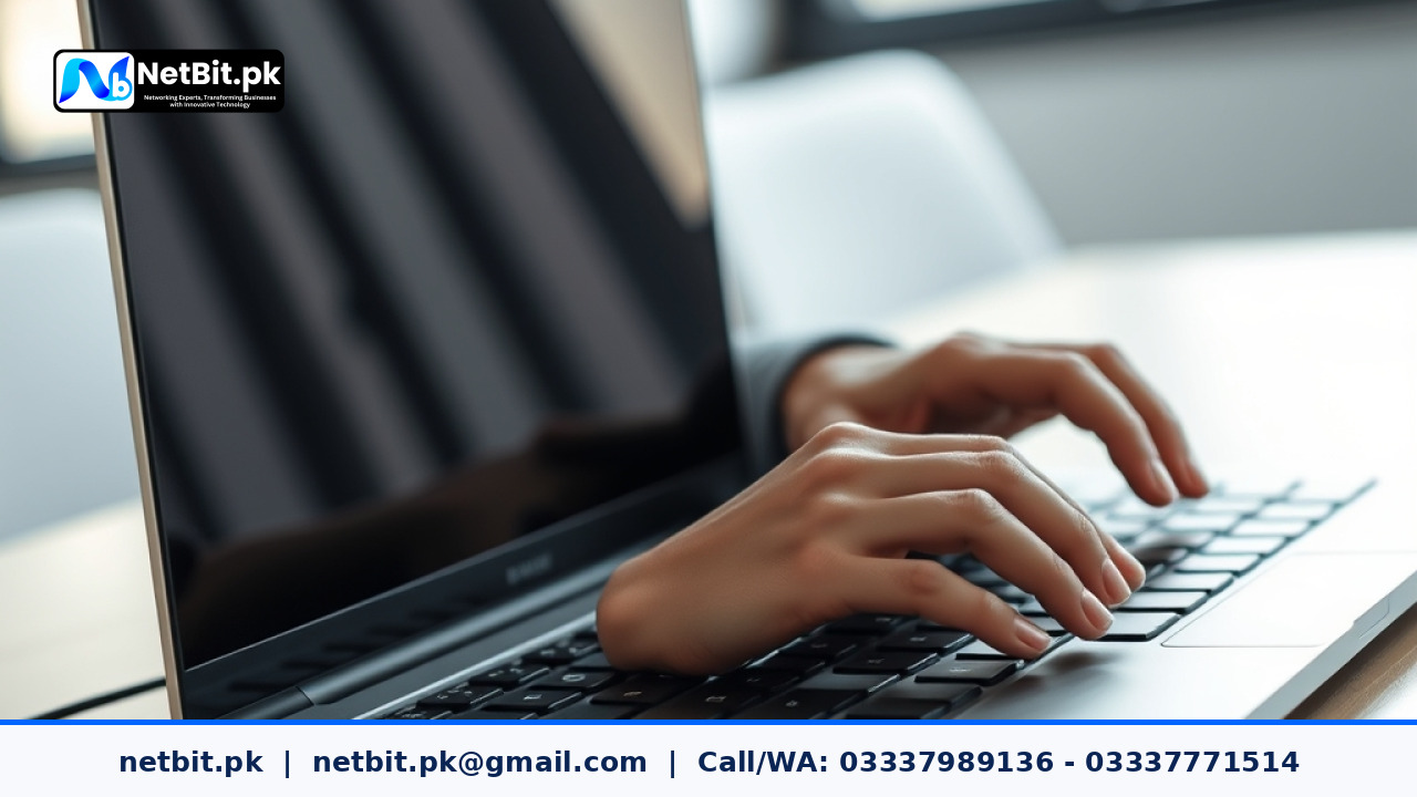Technician maintaining office computer systems and cleaning event logs in an office | NetBit Software House and Technology | netbit.pk