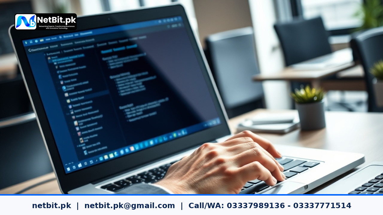 Developer configuring backend rate limiting rules on dual monitors | NetBit Software House and Technology | netbit.pk