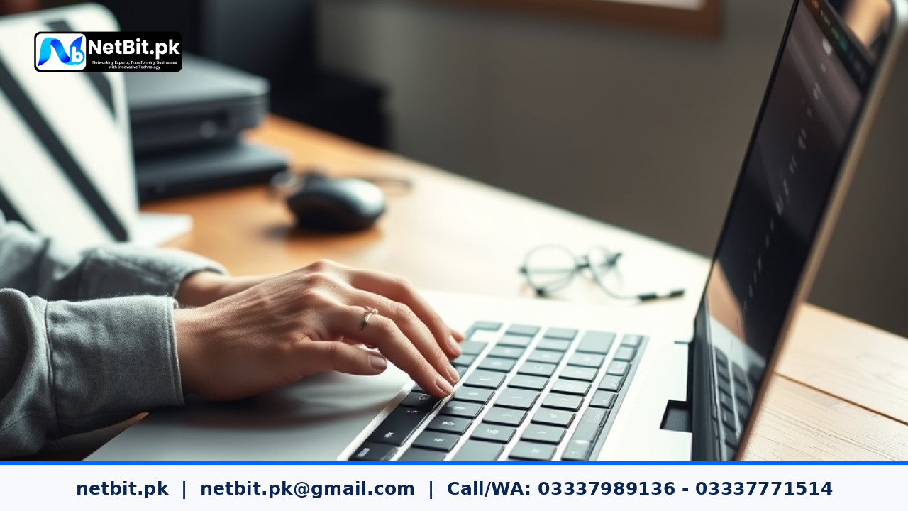 Developer working on code and software deployment optimization in an office | NetBit Software House and Technology | netbit.pk
