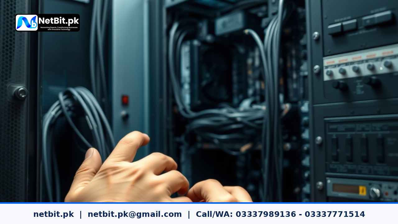 Close-up of server hardware interior with cooling fans and heatsink | NetBit Software House and Technology | netbit.pk