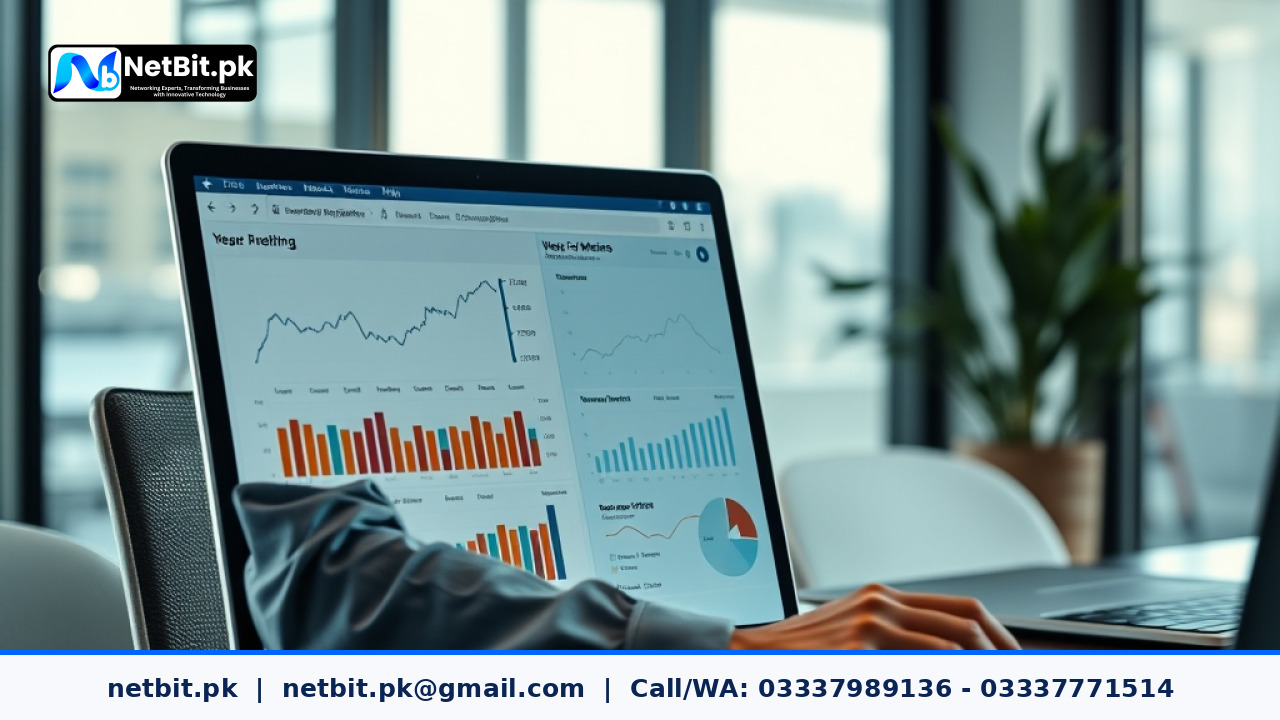 Professional developer working on website optimization and digital marketing strategies | NetBit Software House and Technology | netbit.pk