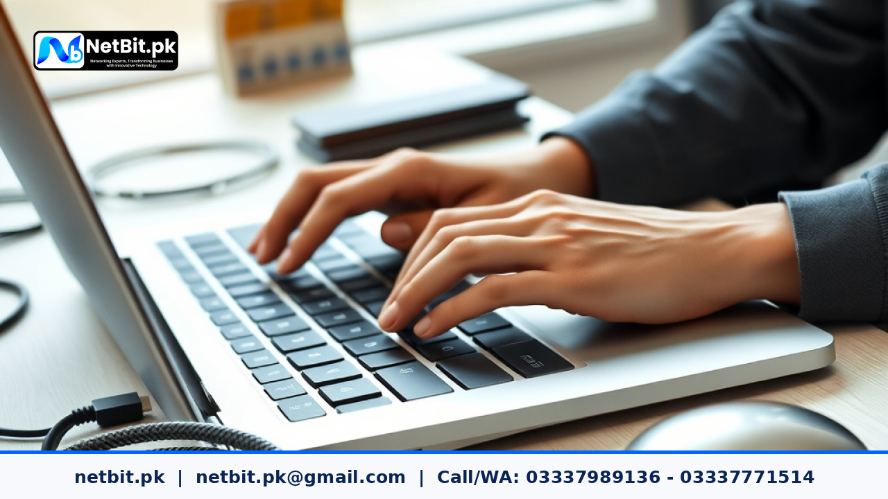 Technical engineer reviewing deployment scripts on a workstation | NetBit Software House and Technology | netbit.pk