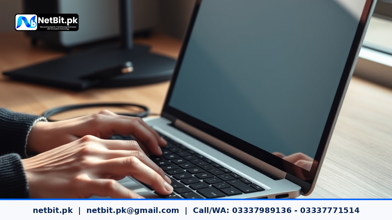 Designer adjusting typography and line height on a modern laptop workspace