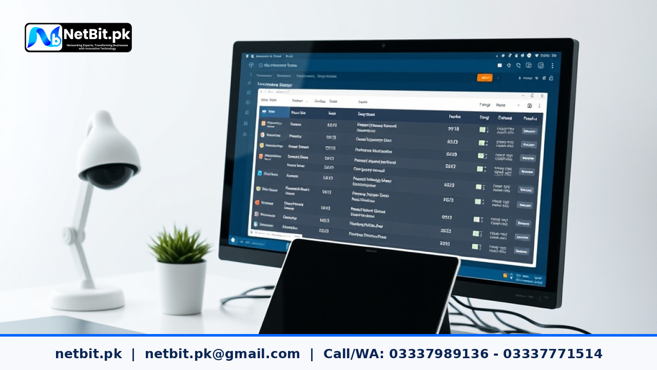 Office worker configuring task reminders on a modern computer display in an office automation setup