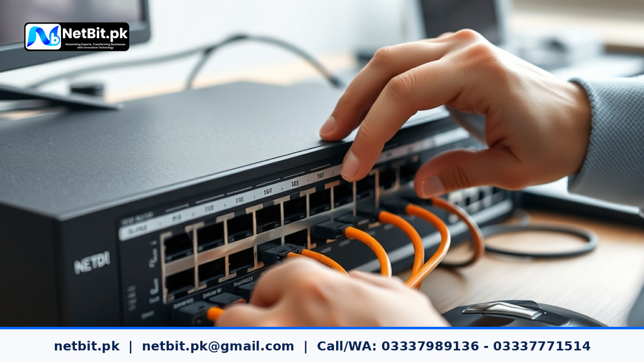 Network technician analyzing connection jitter and packet loss on a professional workstation