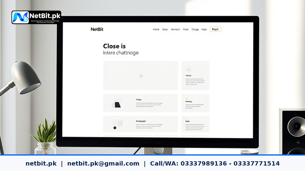 Clean web design layout showing proper use of white space and UI UX structure on a computer screen