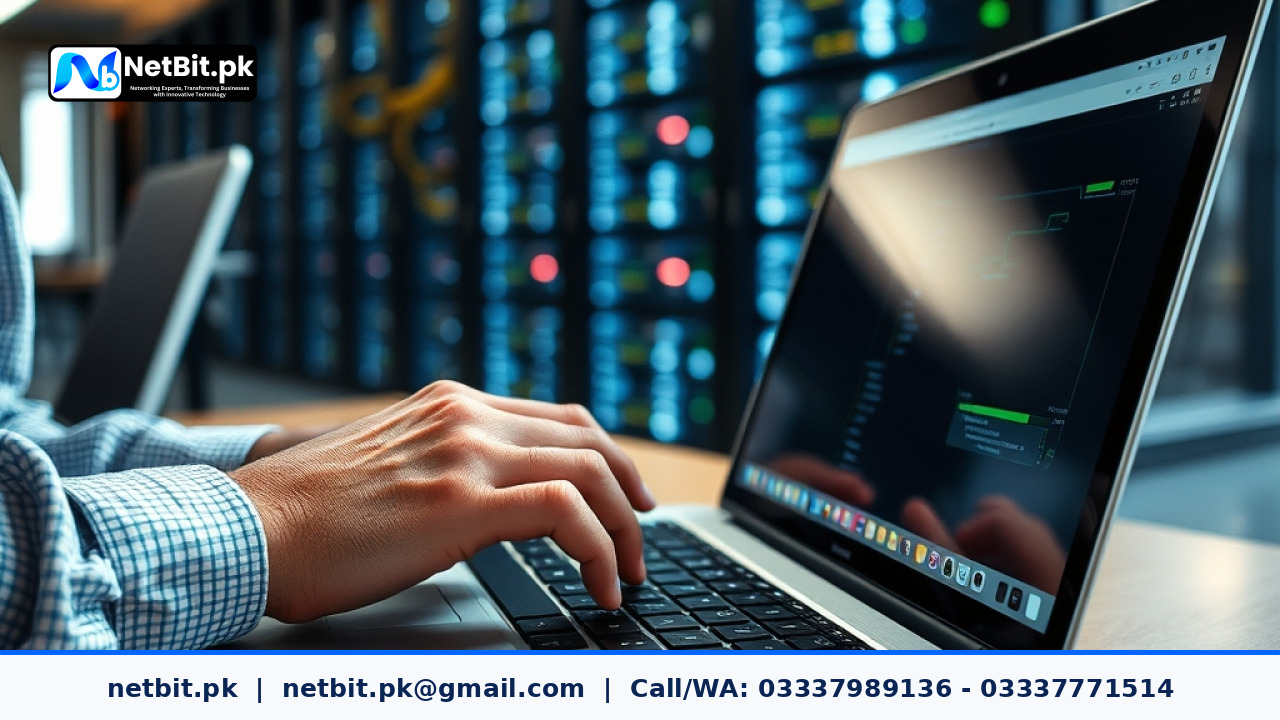 NetBit technician configuring software deployment servers