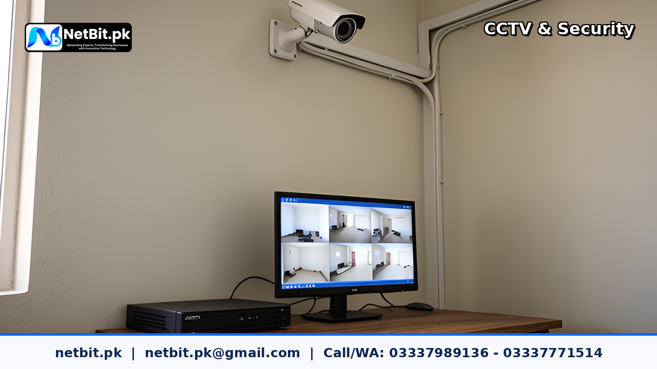 Small Business CCTV Camera and DVR Monitoring Setup project by NetBit Tech Software House, NetBit Khuzdar