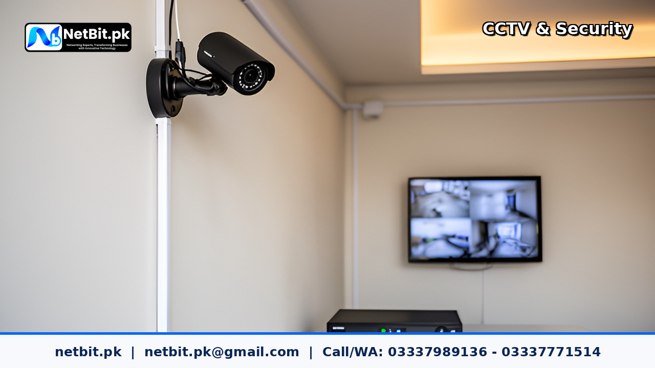 Store Front and Cash Counter CCTV Security Installation project by NetBit Tech Software House, NetBit Khuzdar