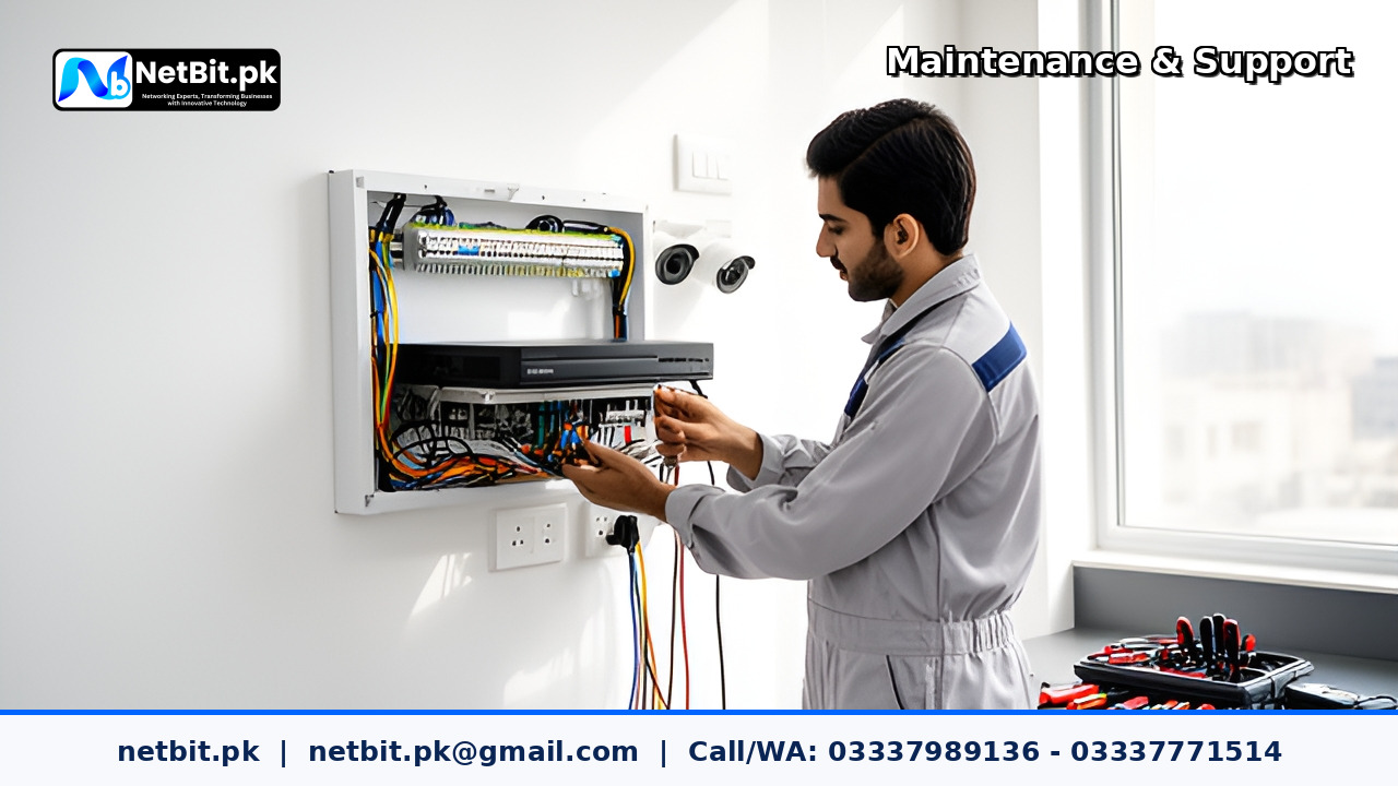 DVR and Camera Connection Repair and Reconfiguration project by NetBit Tech Software House, NetBit Khuzdar
