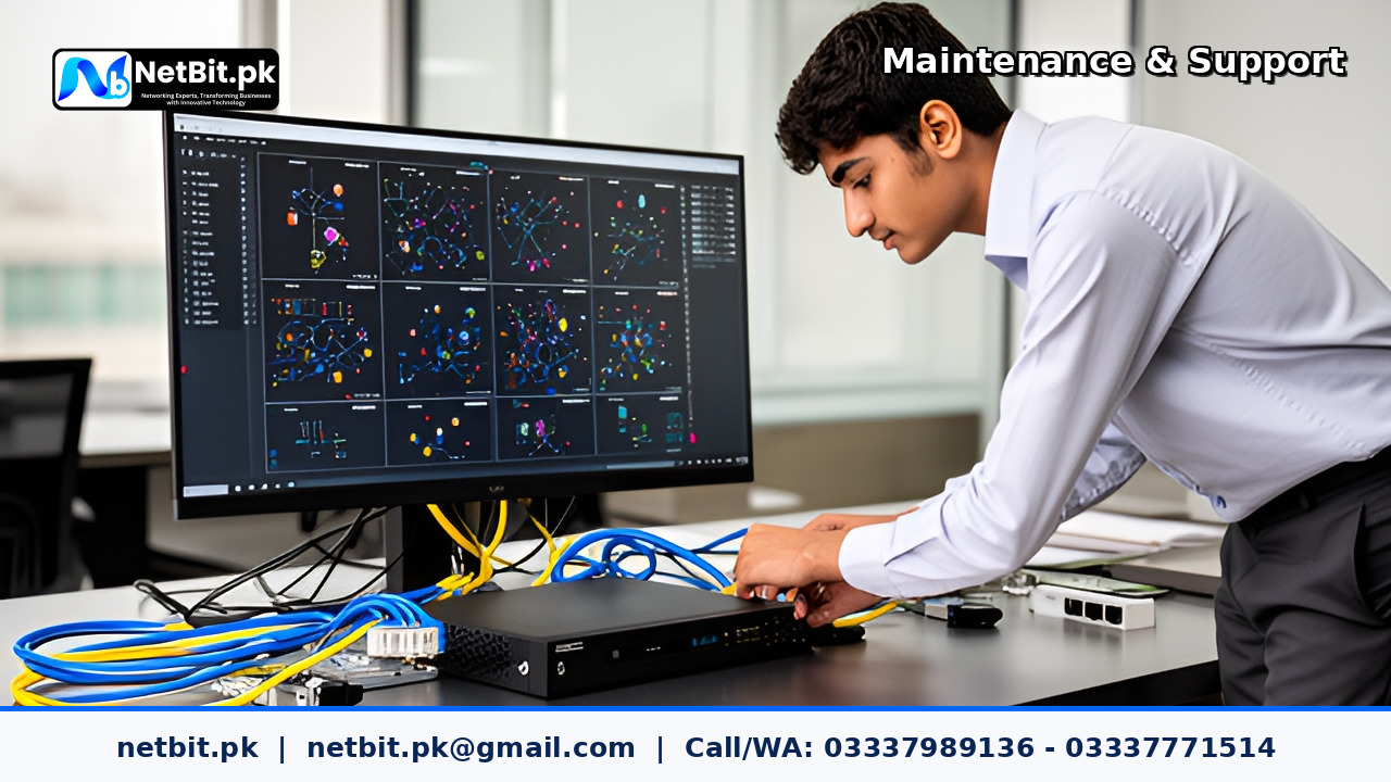 CCTV Power and Cabling Fault Maintenance project by NetBit Tech Software House, NetBit Khuzdar