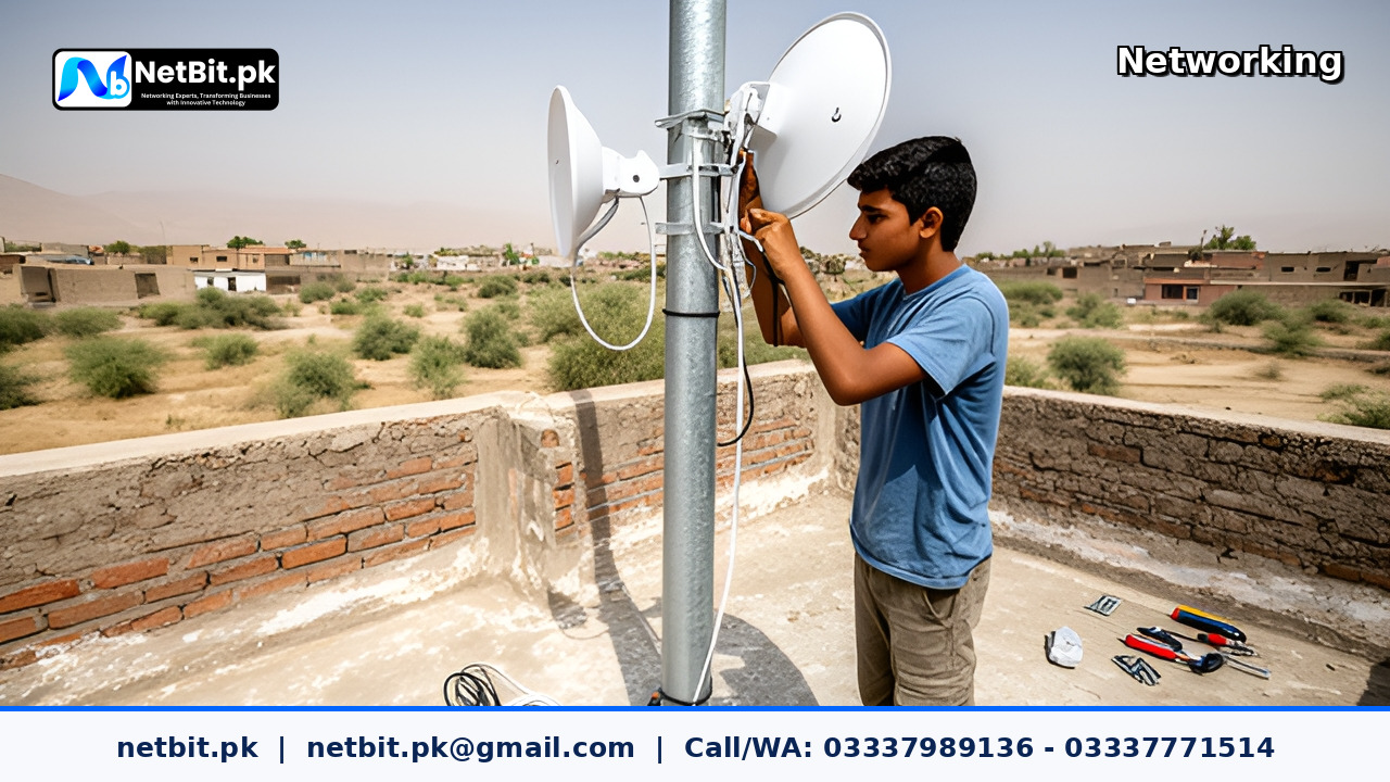 LiteBeam Point-to-Point Internet Link for Local Business project by NetBit Tech Software House, NetBit Khuzdar