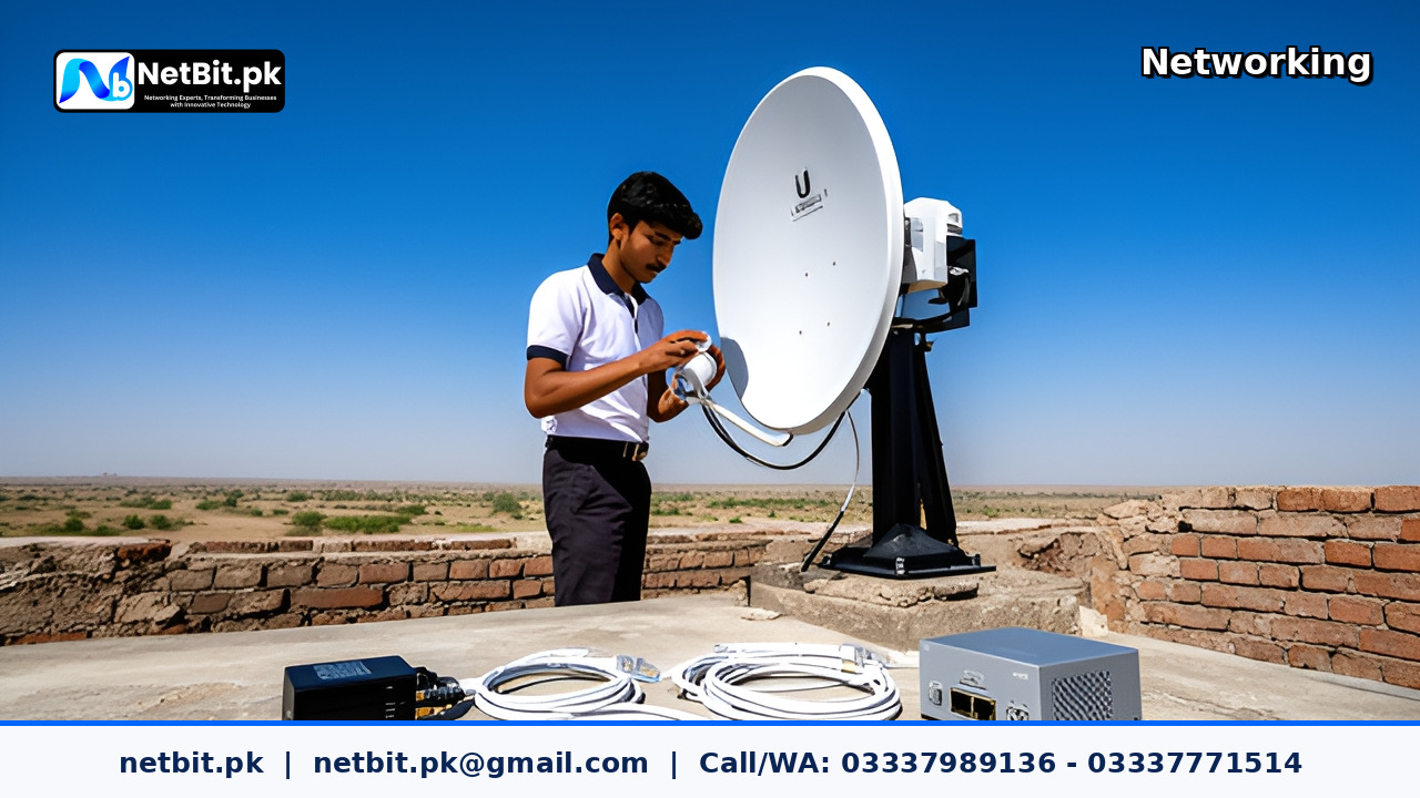 PowerBeam Business-to-Remote-Site Connectivity Setup project by NetBit Tech Software House, NetBit Khuzdar