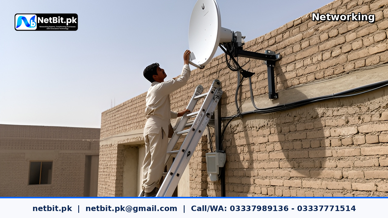 PowerBeam High-Gain Wireless Link Installation project by NetBit Tech Software House, NetBit Khuzdar