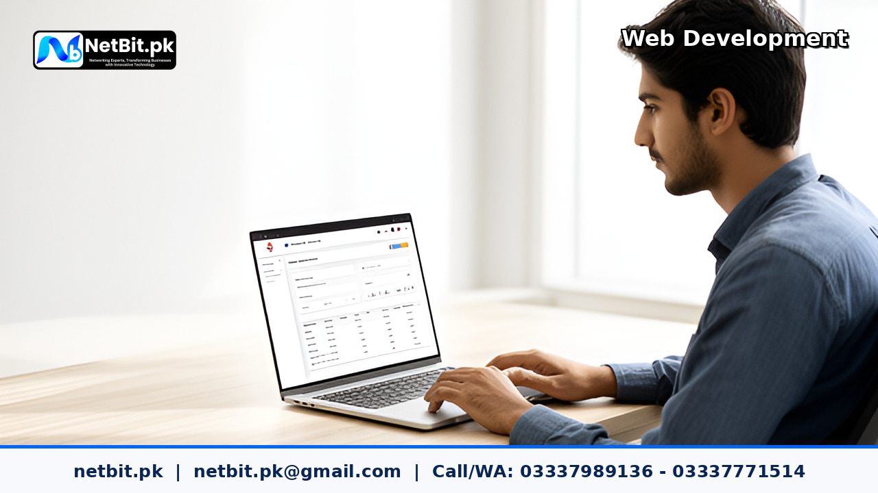 Small Business Company Profile and Inquiry Website project by NetBit Tech Software House, NetBit Khuzdar