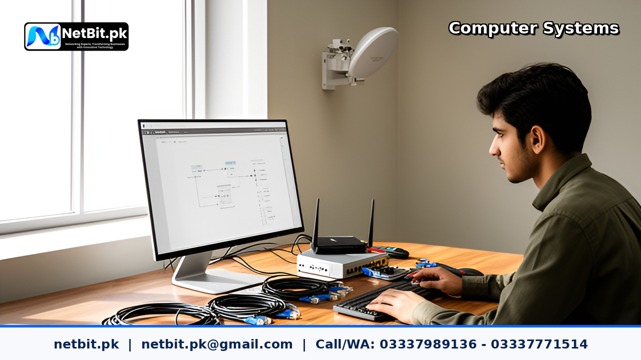 Multi-Computer Office Setup and Network Preparation project by NetBit Tech Software House, NetBit Khuzdar