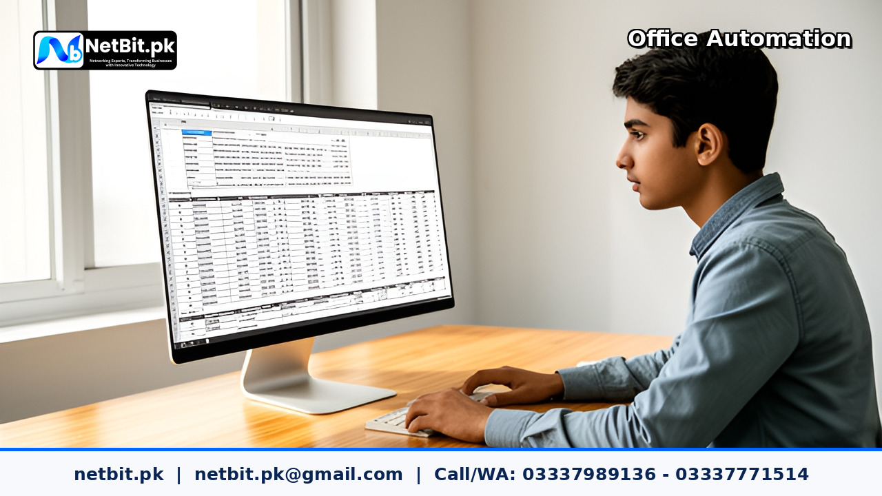 Dynamic Excel Office Records and Reporting Workbook project by NetBit Tech Software House, NetBit Khuzdar