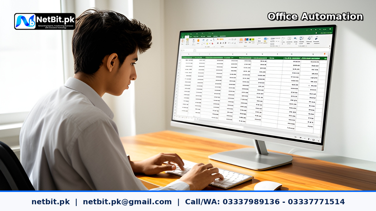Automated Excel Office Register and Printable Report System project by NetBit Tech Software House, NetBit Khuzdar