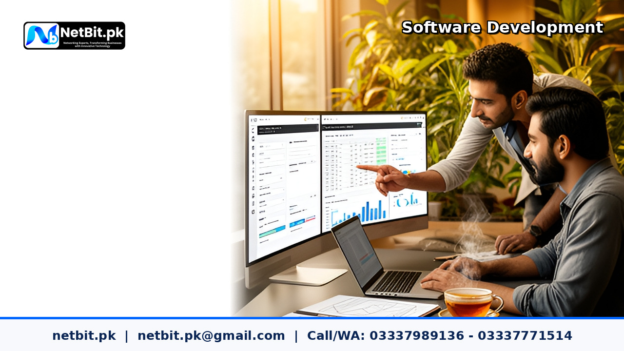 Custom Software Development service by NetBit Tech Software House, NetBit Khuzdar