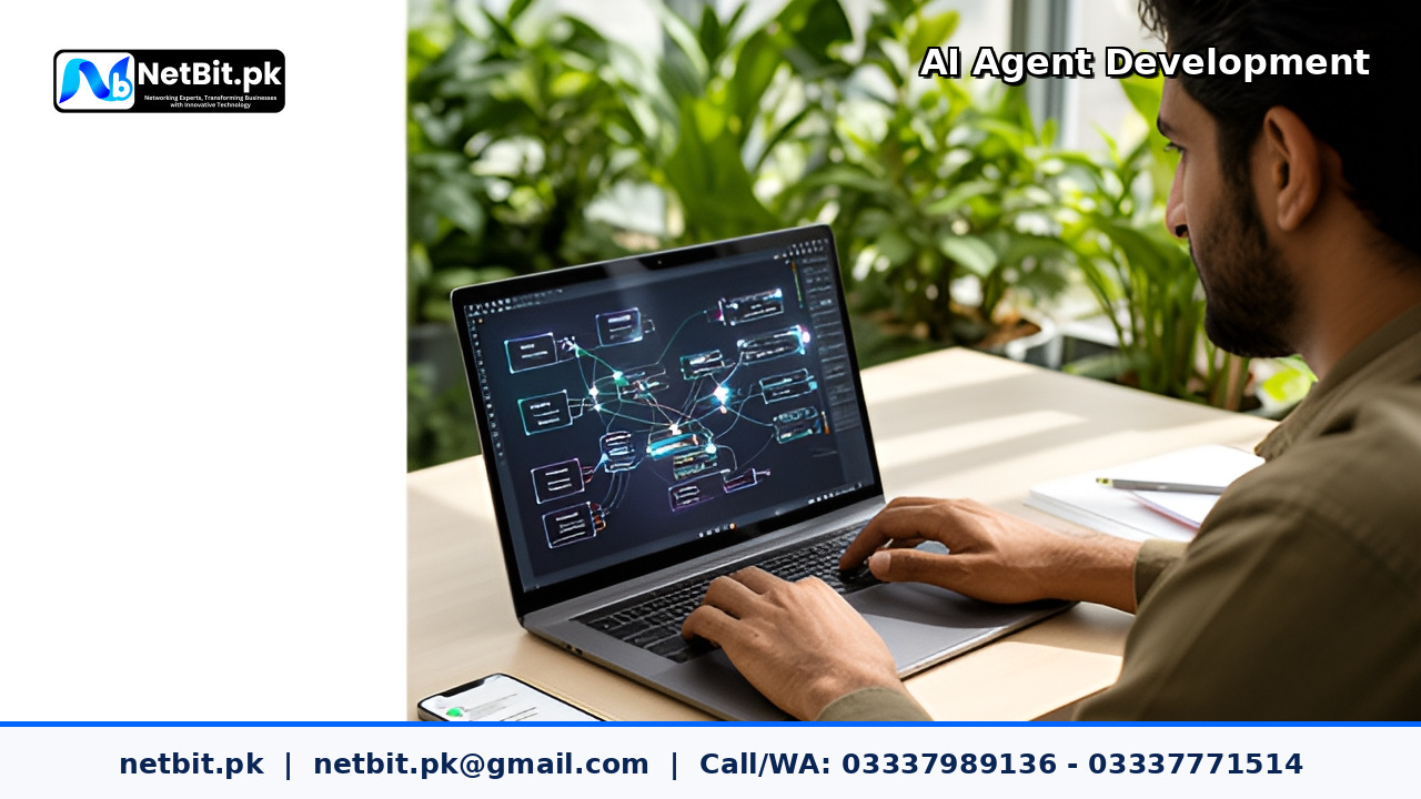 Custom AI Agent Development service by NetBit Tech Software House, NetBit Khuzdar