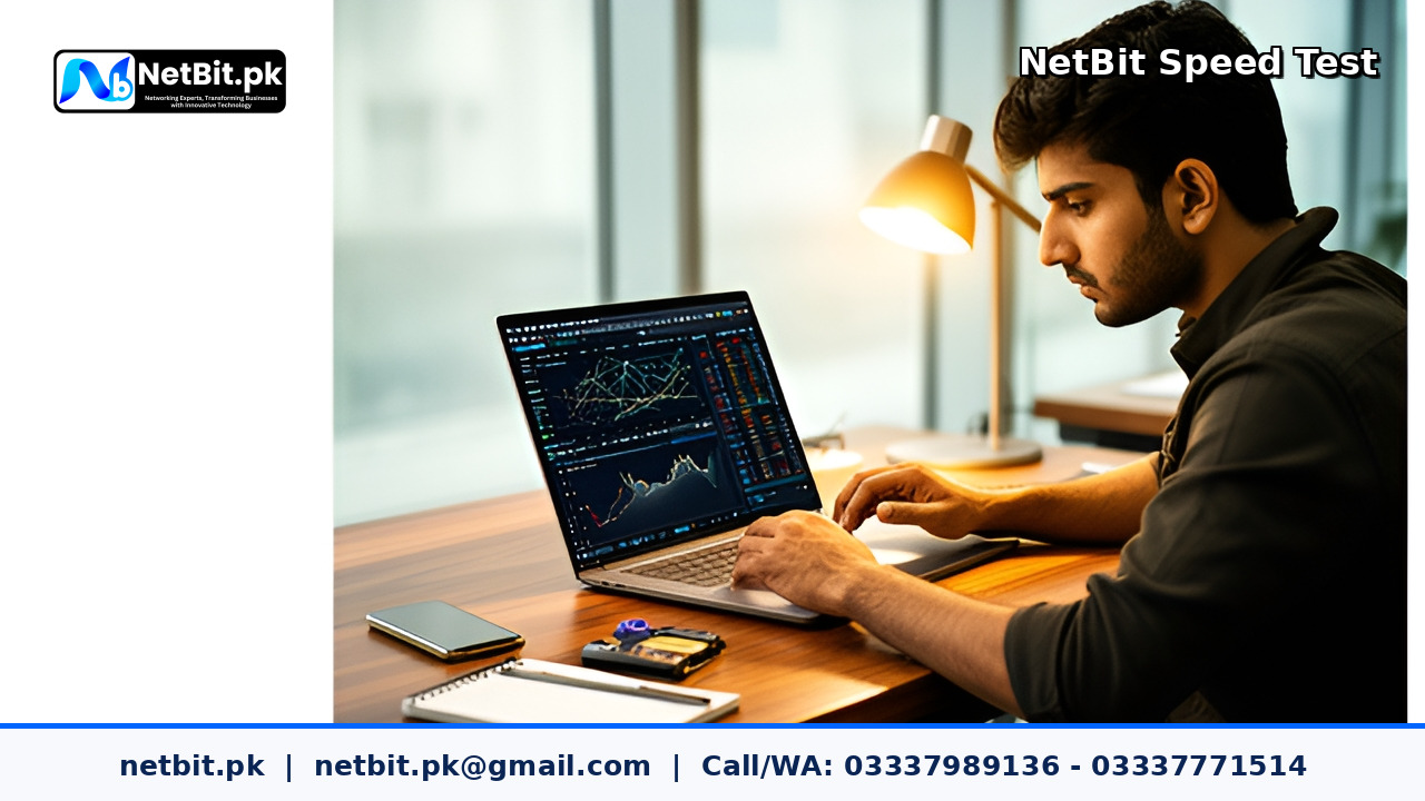 Internet Jitter Test service by NetBit Tech Software House, NetBit Khuzdar