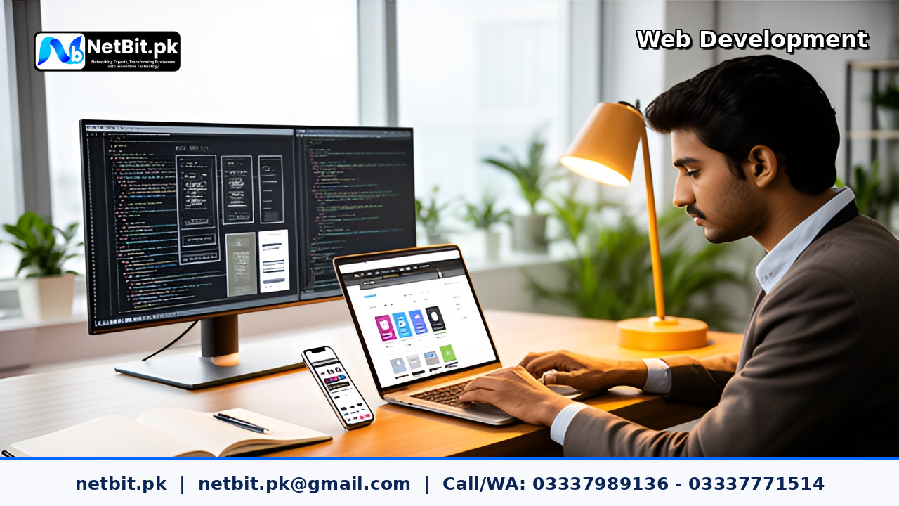 Custom Website Development service by NetBit Tech Software House, NetBit Khuzdar